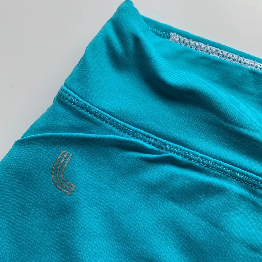 Lole Aqua Blue Tennis Pickle ball Skirt with Shorts Size large